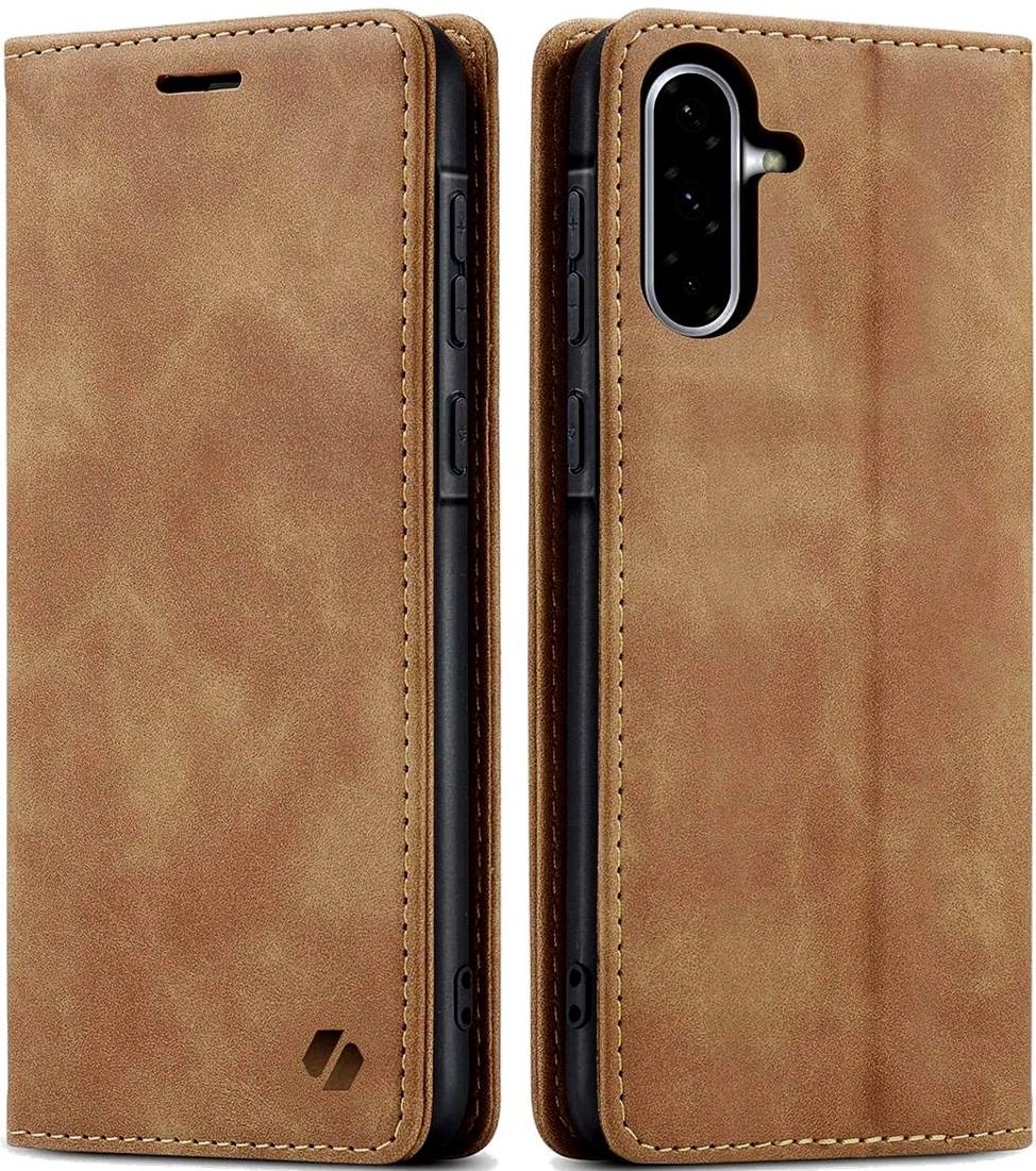 Θήκη Samsung Galaxy A36 Spacecase Wallet Πορτοφόλι Light Brown