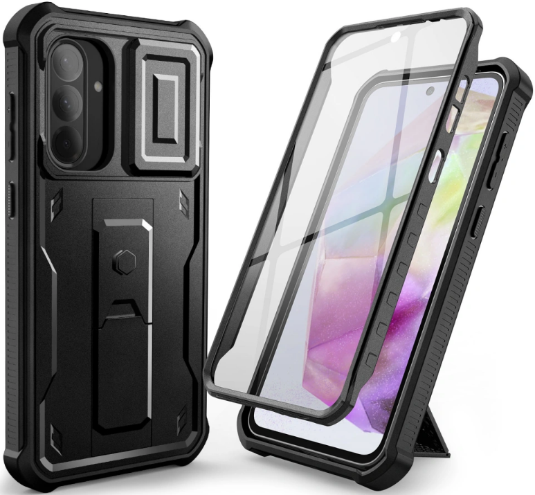 Θήκη Samsung Galaxy A36 Tech-Protect Kevlar Cam Plus Full Body 360° Ανθεκτική με Κάλυμμα για την Κάμερα Black