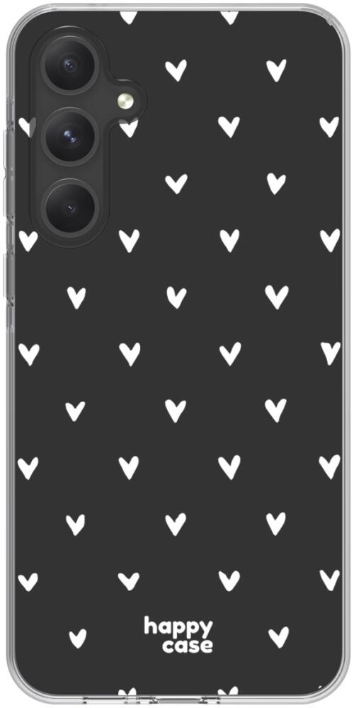 Θήκη Samsung Galaxy A55 - HappyCase Διάφανη Σιλικόνης - Hearts Print 