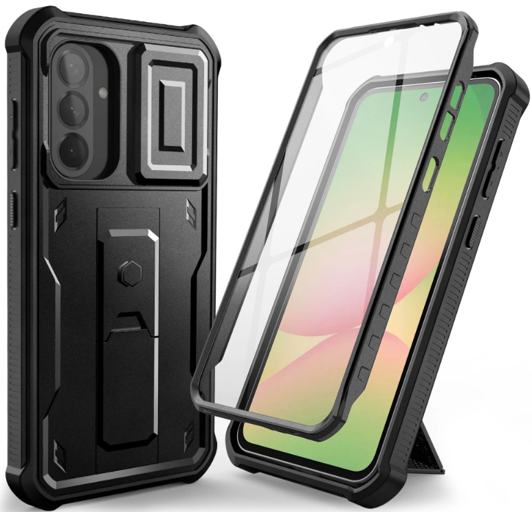 Θήκη Samsung Galaxy A56 Tech-Protect Kevlar Cam Plus Full Body 360° Ανθεκτική με Κάλυμμα για την Κάμερα Black