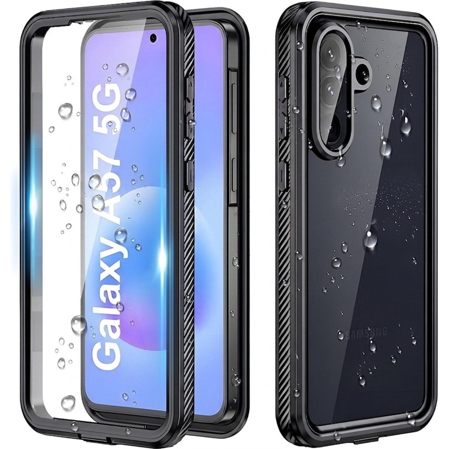 Θήκη Samsung Galaxy A57 ShellBox Αδιάβροχη Full Body 360° Διάφανη Ανθεκτική με IP68 Black