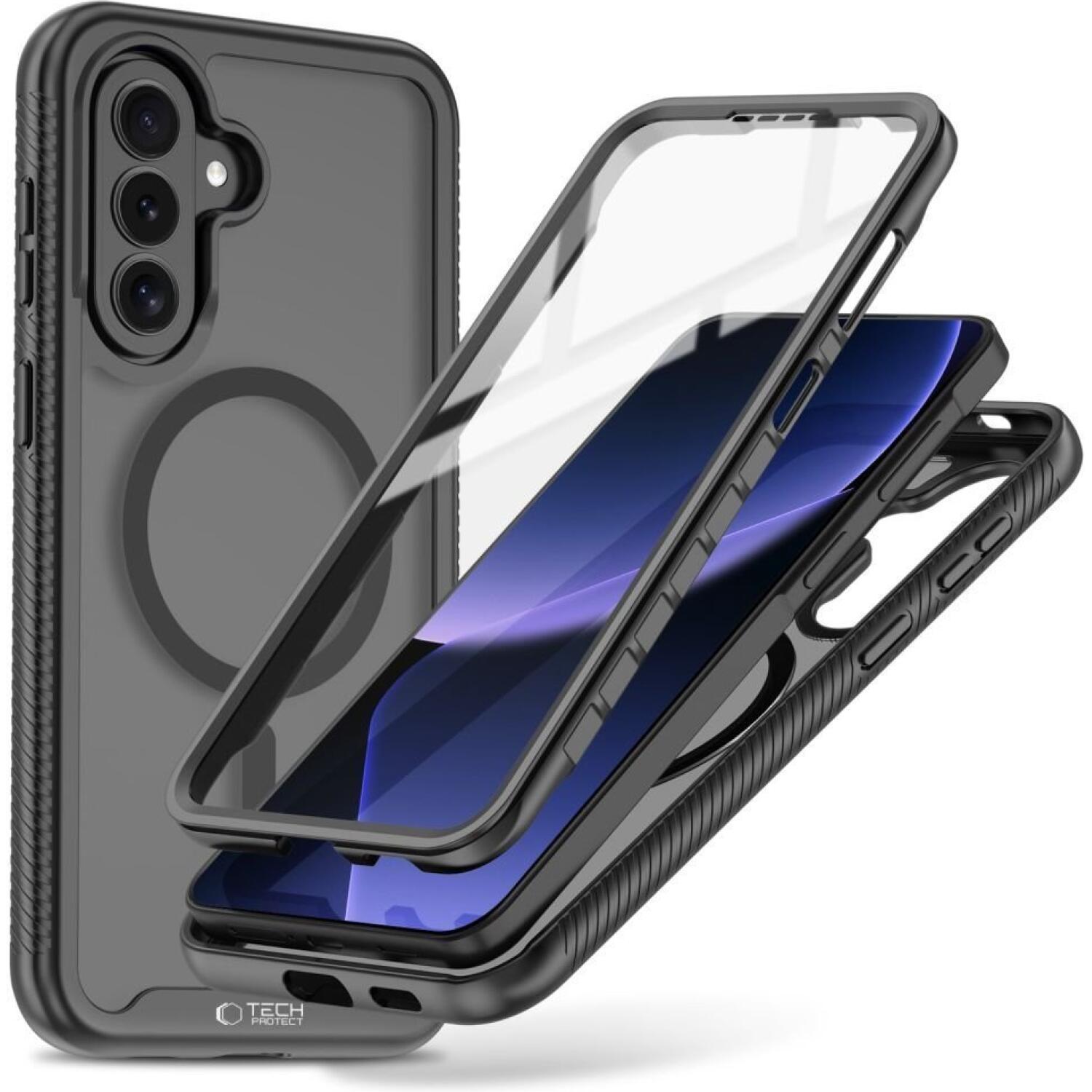 Θήκη Samsung Galaxy A57 Tech-Protect Defense Ημιδιάφανη Full Body 360° με MagSafe - Matte Black (5906302390977)