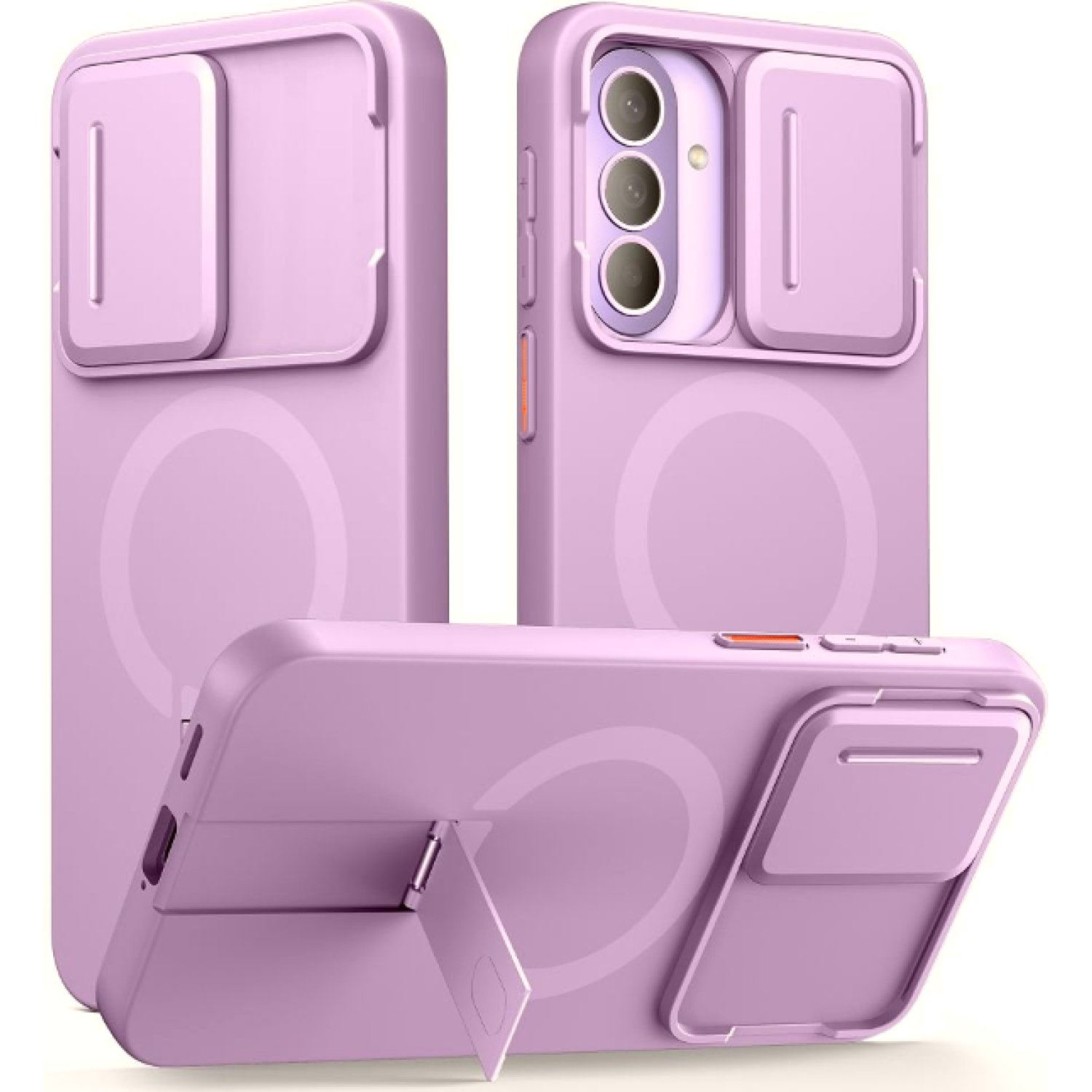 Θήκη Samsung Galaxy A57 Tech-Protect Kevlar Aura με MagSafe / KickStand & Κάλυμμα για την Κάμερα Violet