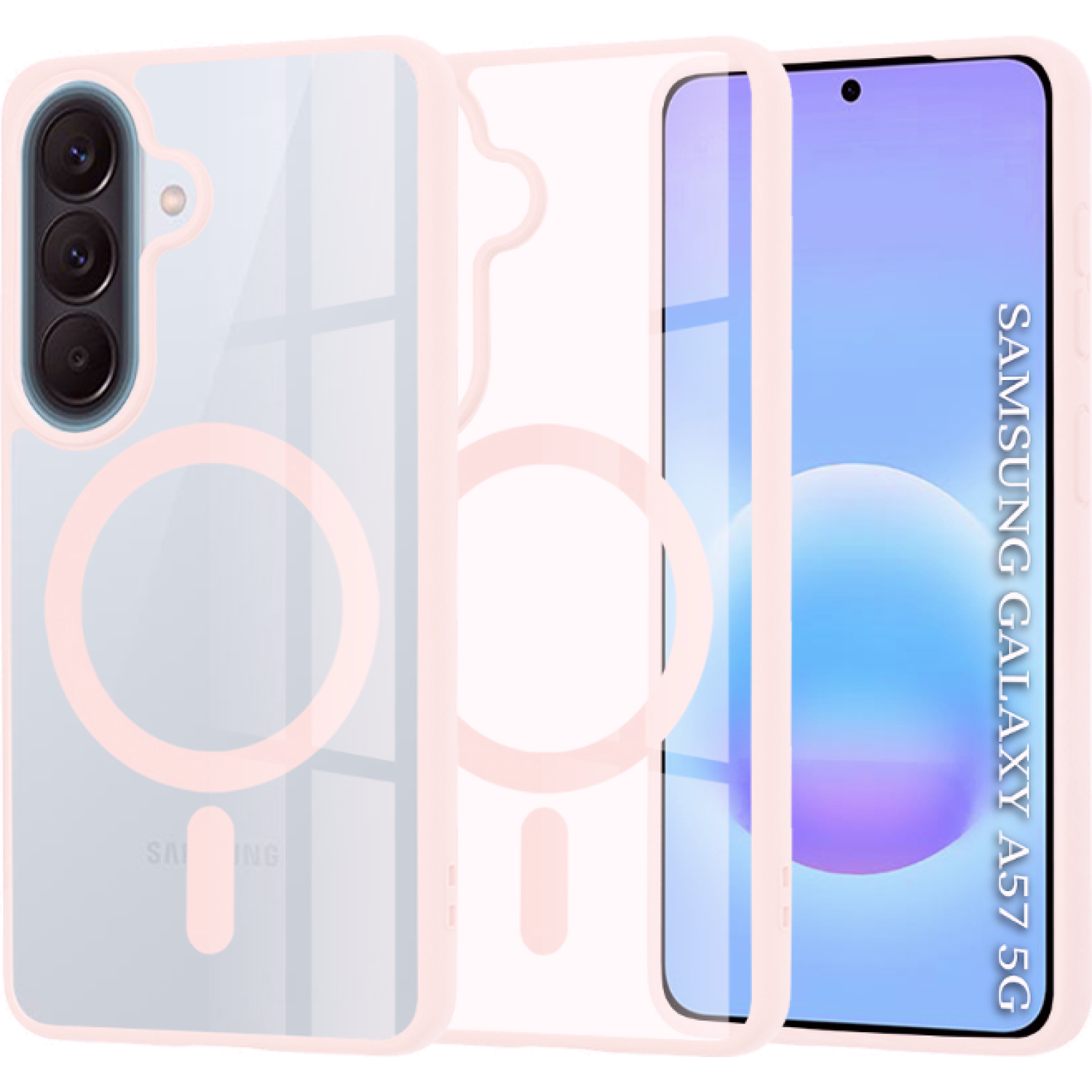 Θήκη Samsung Galaxy A57 Techsuit MagSafe Pro Σκληρή Διάφανη με MagSafe - Nude Ροζ (5949419366992)