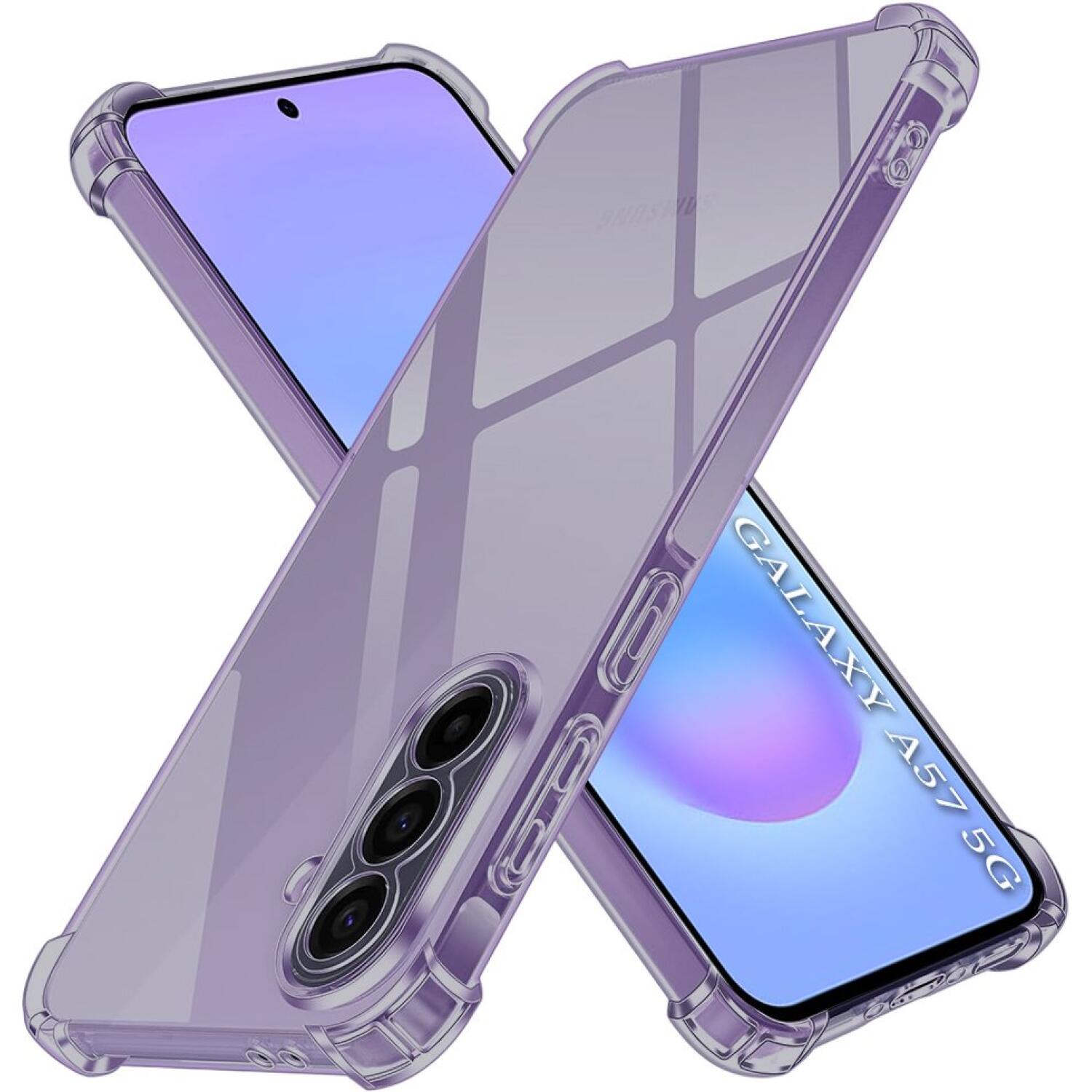Θήκη Samsung Galaxy A57 Techsuit Shockproof Clear Silicone Σιλικόνης Smoke Black