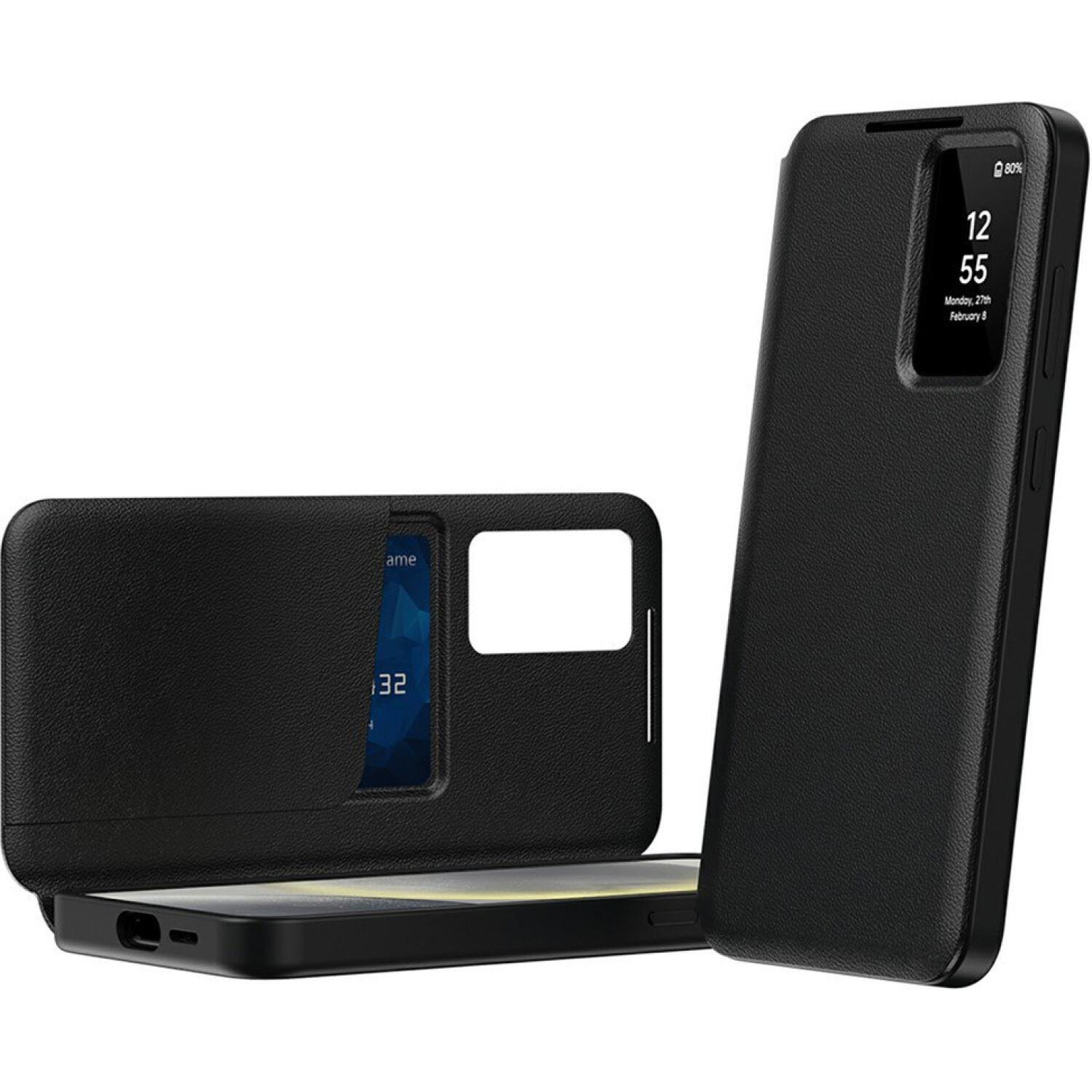 Θήκη Samsung Galaxy A57 Techsuit SmartView Series Flip με Ενεργό Πορτάκι Black