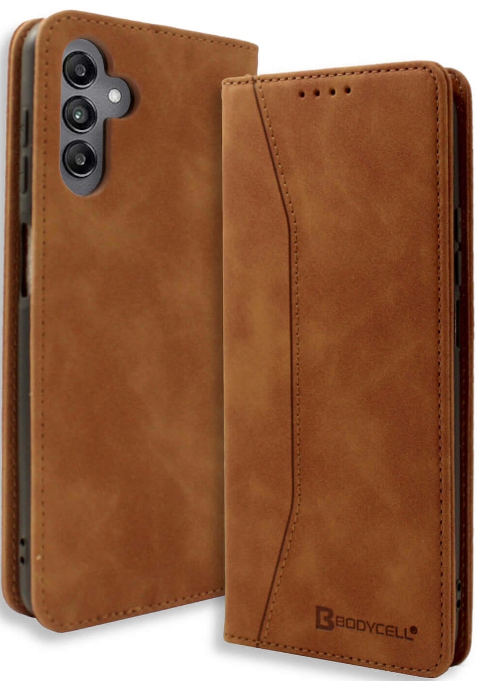 Θήκη Samsung Galaxy M35 - Bodycell Book Case Πορτοφόλι - Brown (5206015079498)