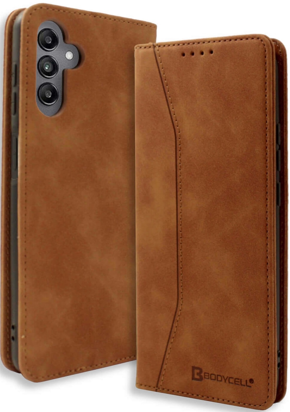 Θήκη Samsung Galaxy M55 - Bodycell Book Case Πορτοφόλι - Brown