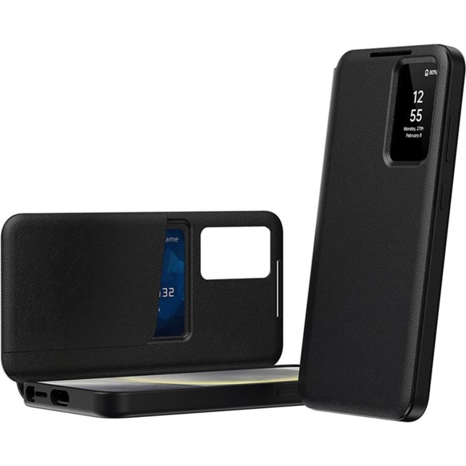 Θήκη Samsung Galaxy S22 Ultra 5G Techsuit SmartView Series Flip με Ενεργό Πορτάκι Black