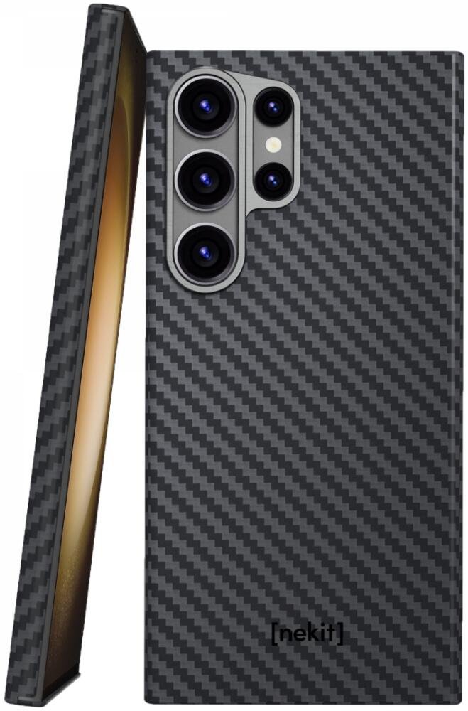 Θήκη Samsung Galaxy S23 Ultra Nekit Fiber Σκληρή με MagSafe Aramid Fiber 1mm 1500D Kevlar Black