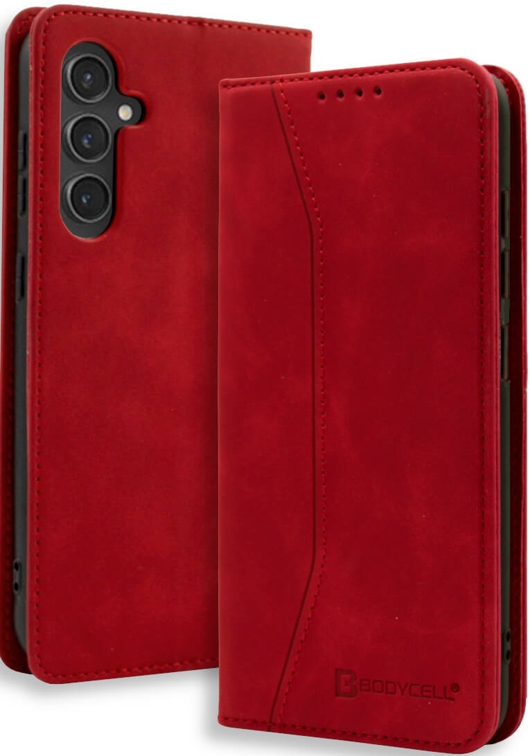 Θήκη Samsung Galaxy S24 FE - Bodycell Book Case Πορτοφόλι - Red