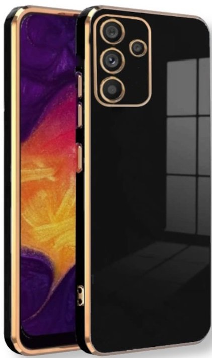 Θήκη Samsung Galaxy S24 FE Bodycell Gold Plated Σιλικόνης - Black (5206015081415)