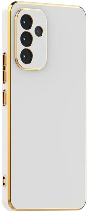 Θήκη Samsung Galaxy S24 FE Bodycell Gold Plated Σιλικόνης - White (5206015081446)