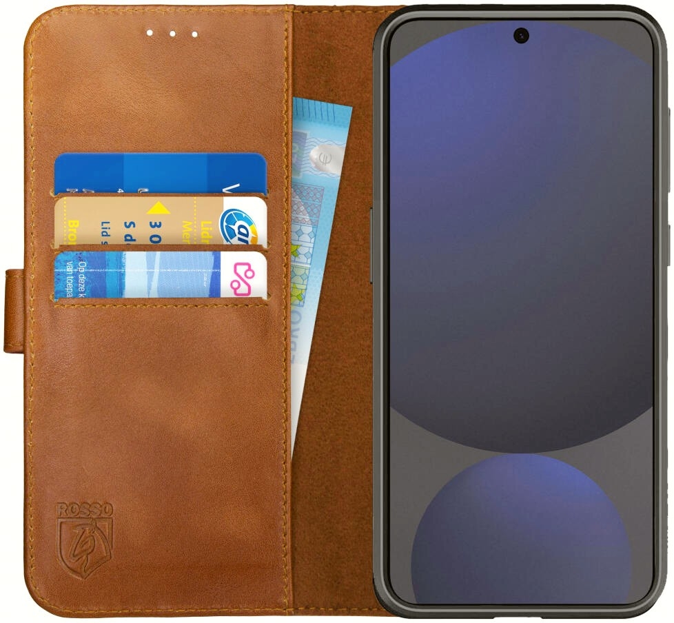 Θήκη Samsung Galaxy S24 FE Rosso Deluxe Δερμάτινη Πορτοφόλι Brown