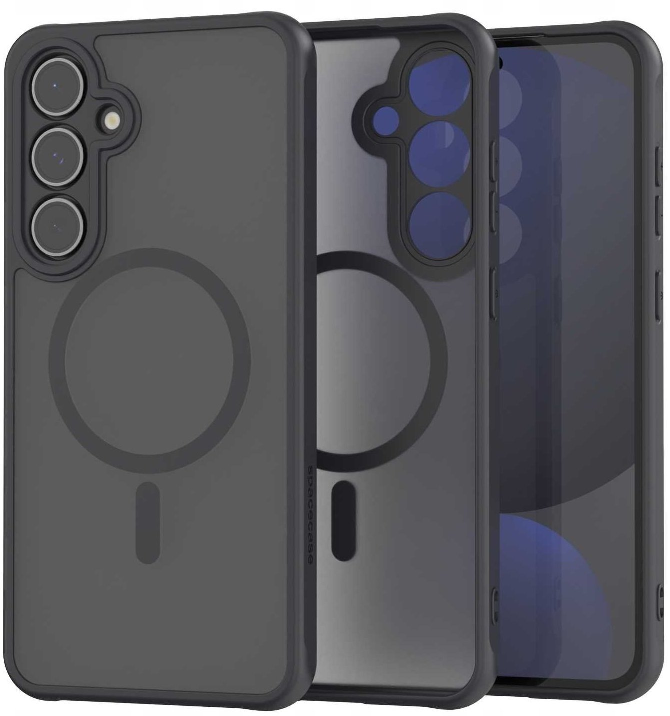 Θήκη Samsung Galaxy S24 FE Spacecase Hybrid MagSafe Σκληρή Ημιδιάφανη με MagSafe Black