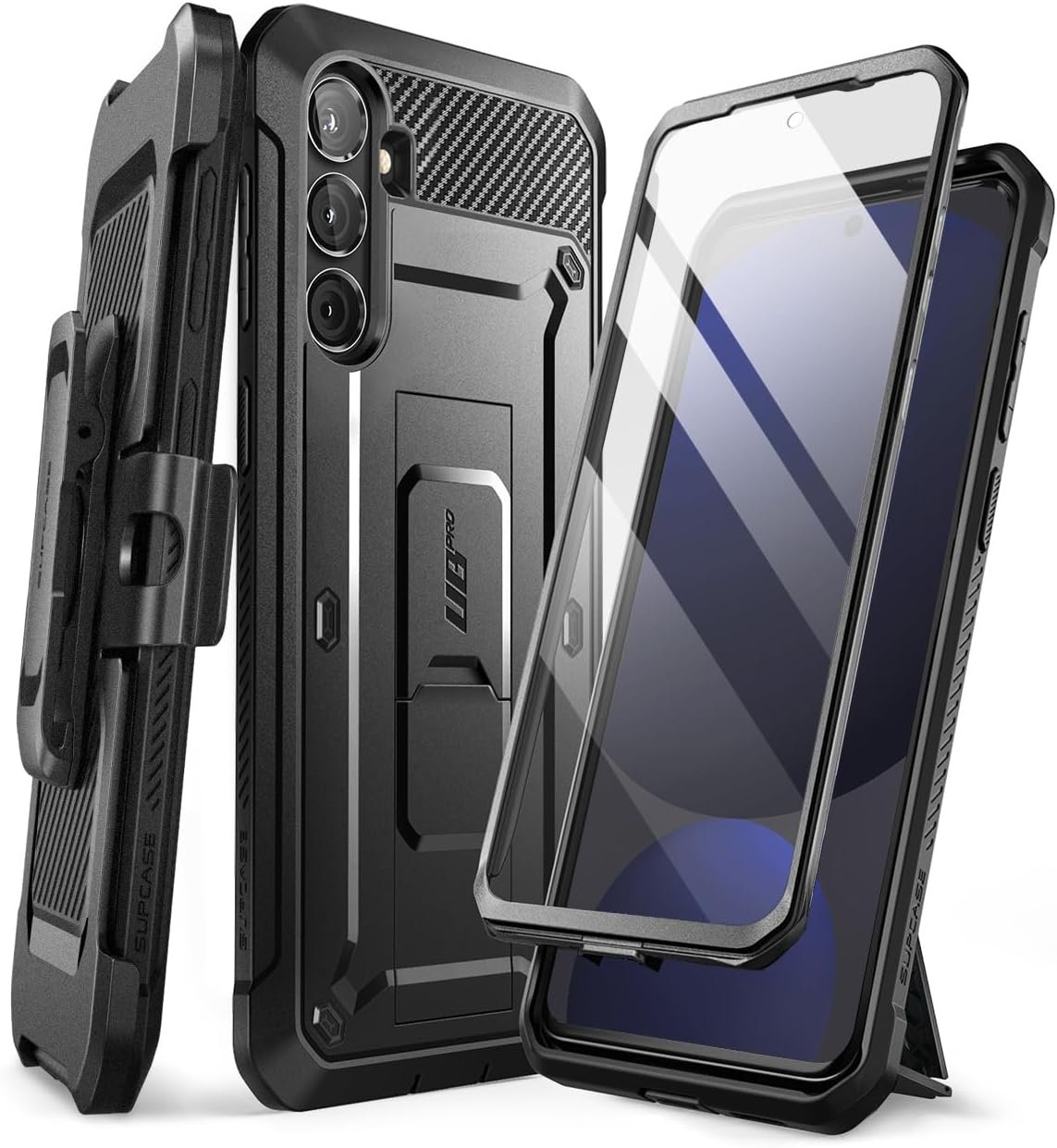 Θήκη Samsung Galaxy S24 FE Supcase Unicorn Beetle Pro Ανθεκτική Full Body 360° με KickStand Black