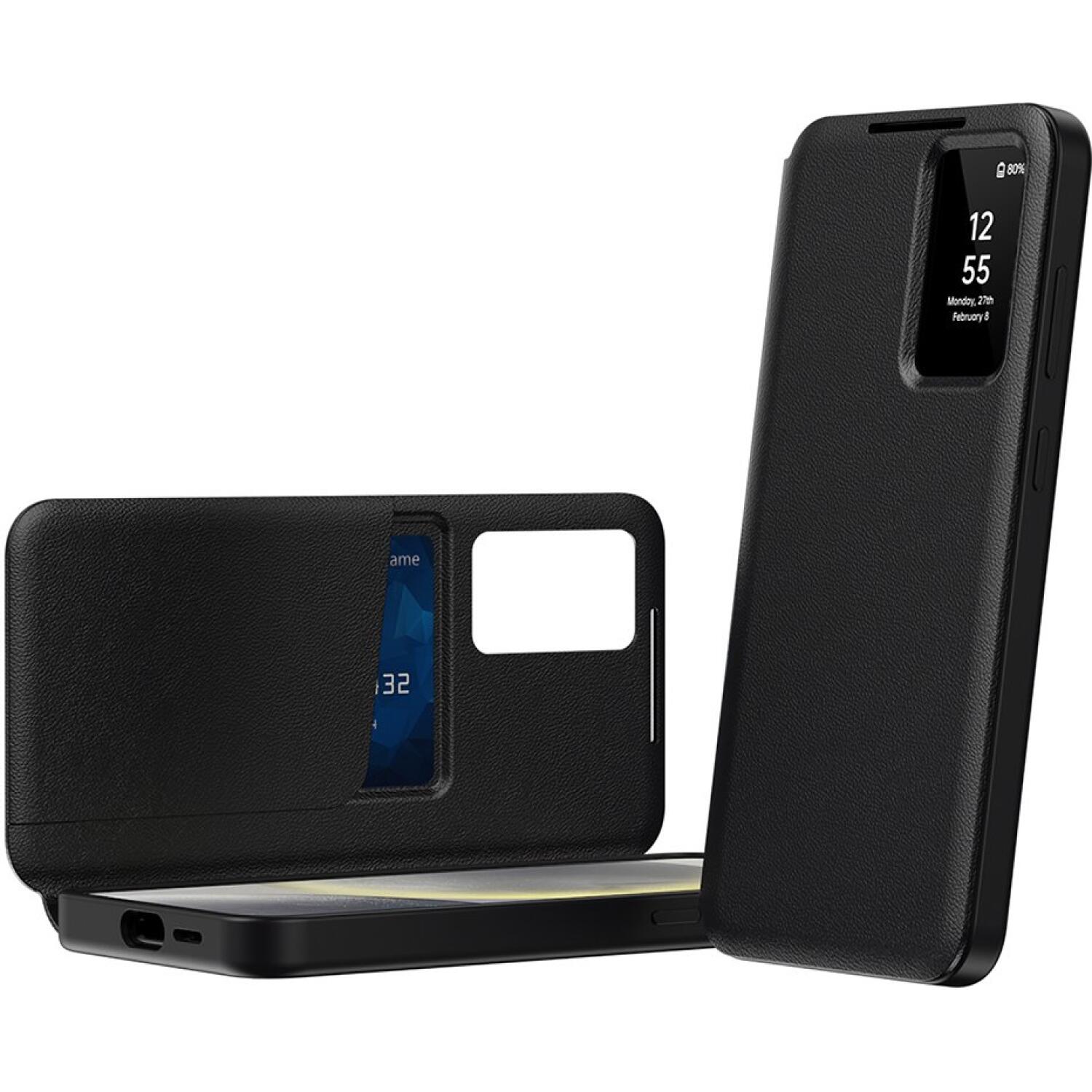 Θήκη Samsung Galaxy S24 Techsuit SmartView Series Flip με Ενεργό Πορτάκι Black