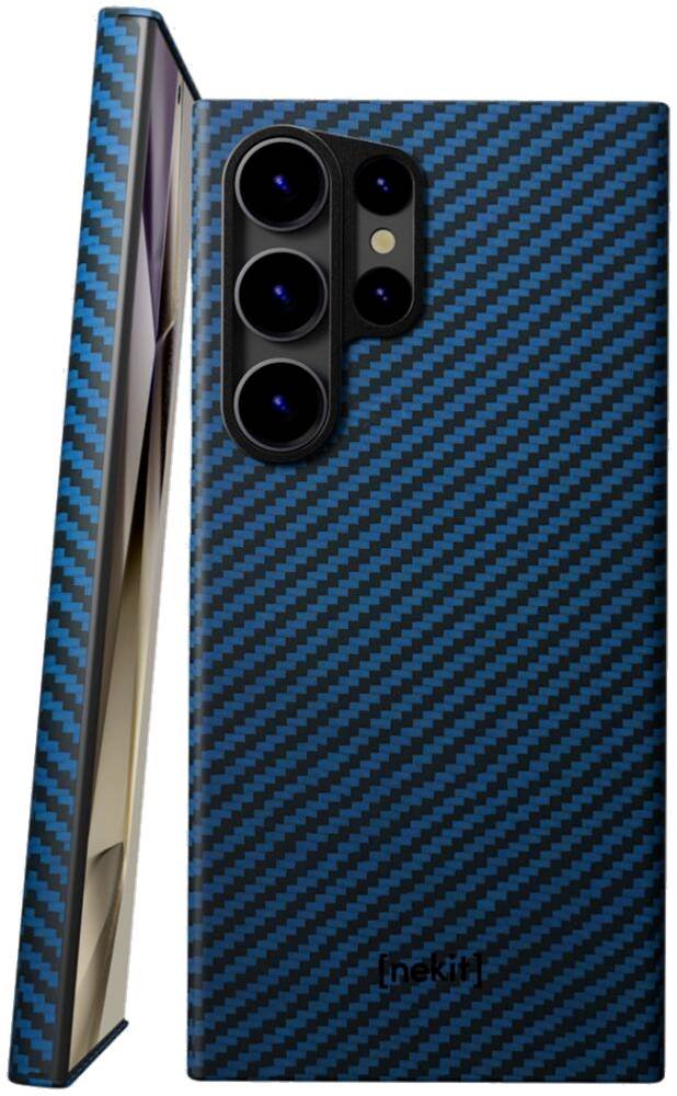 Θήκη Samsung Galaxy S24 Ultra Nekit Fiber Σκληρή με MagSafe Aramid Fiber 1mm 1500D Kevlar Blue