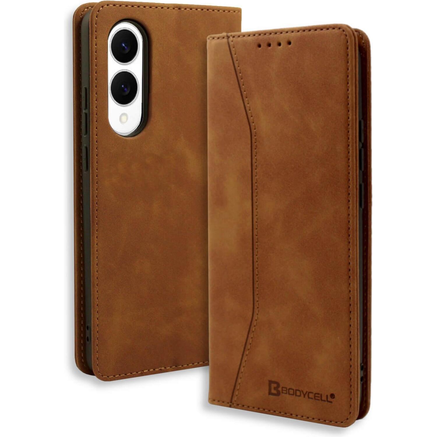 Θήκη Samsung Galaxy S25 Edge Bodycell Book Case Πορτοφόλι Brown