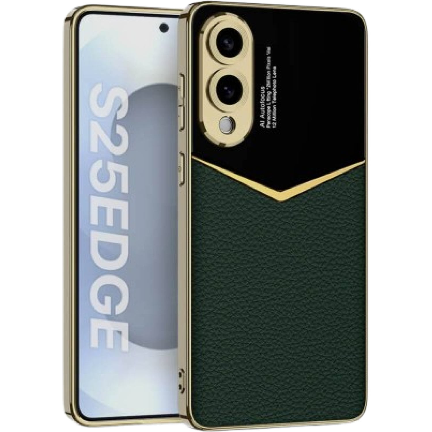 Θήκη Samsung Galaxy S25 Edge Bodycell Jazz Leather Backcover Σκληρή με TPU Bumper Green
