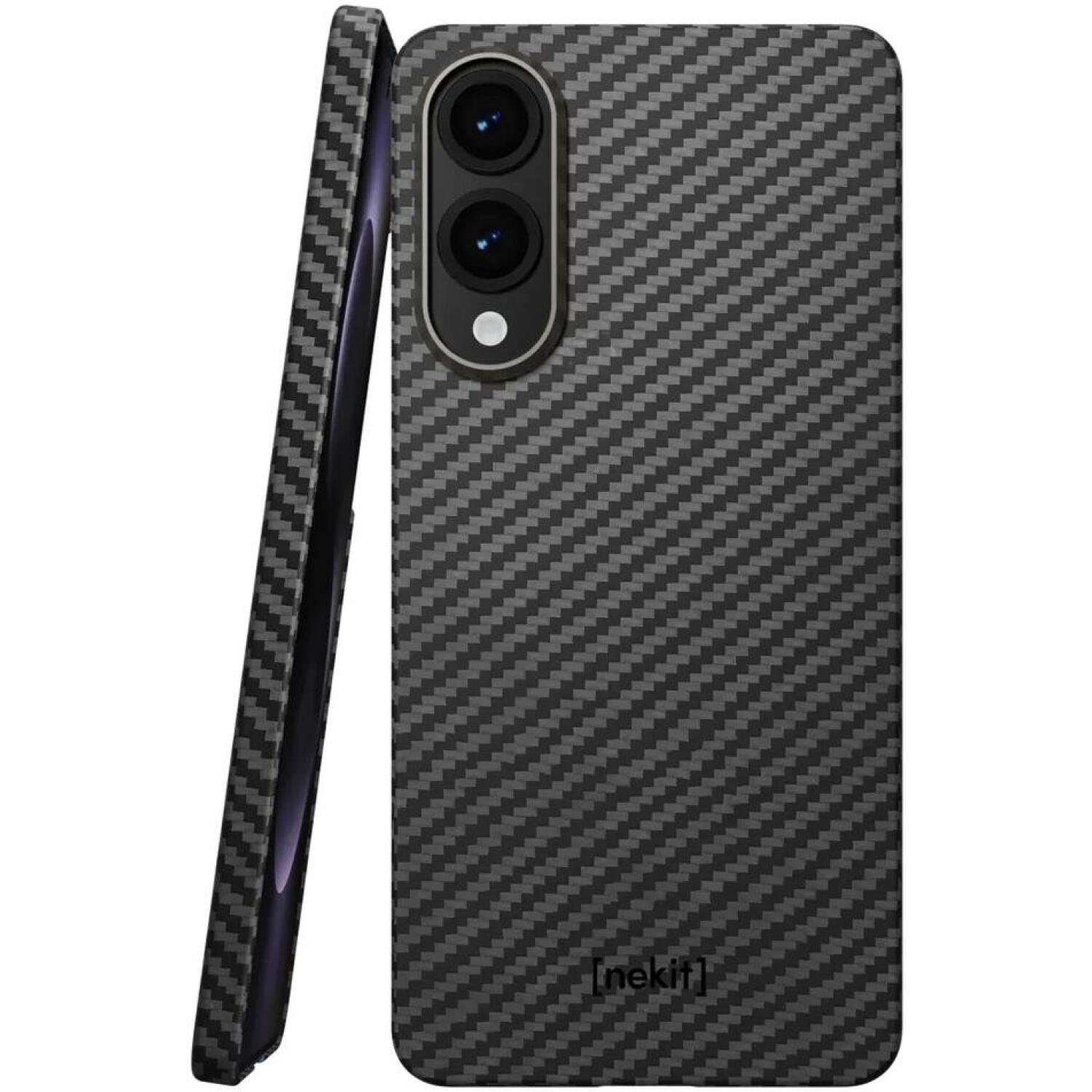 Θήκη Samsung Galaxy S25 Edge Nekit Fiber Σκληρή με MagSafe Aramid Fiber 1mm 1500D Kevlar Black