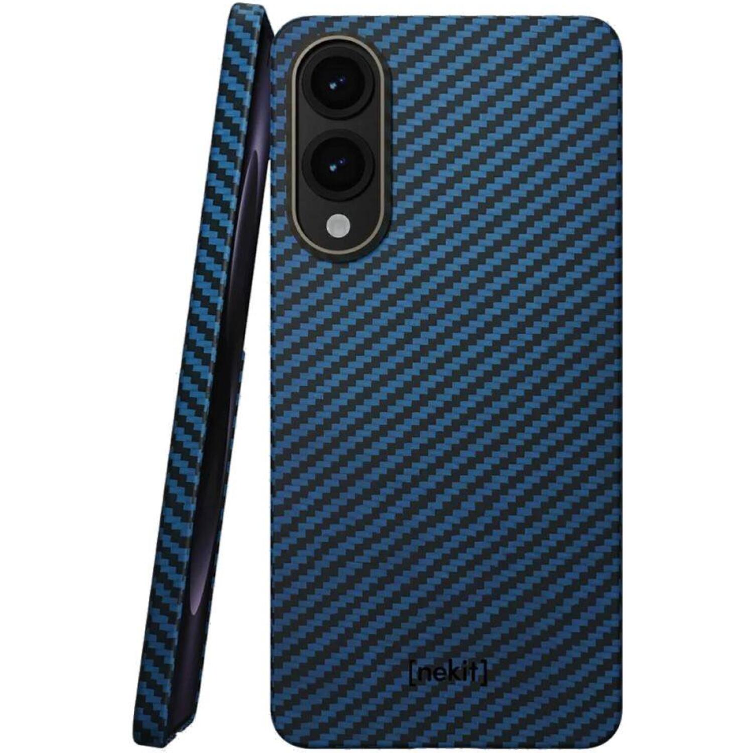 Θήκη Samsung Galaxy S25 Edge Nekit Fiber Σκληρή με MagSafe Aramid Fiber 1mm 1500D Kevlar Blue