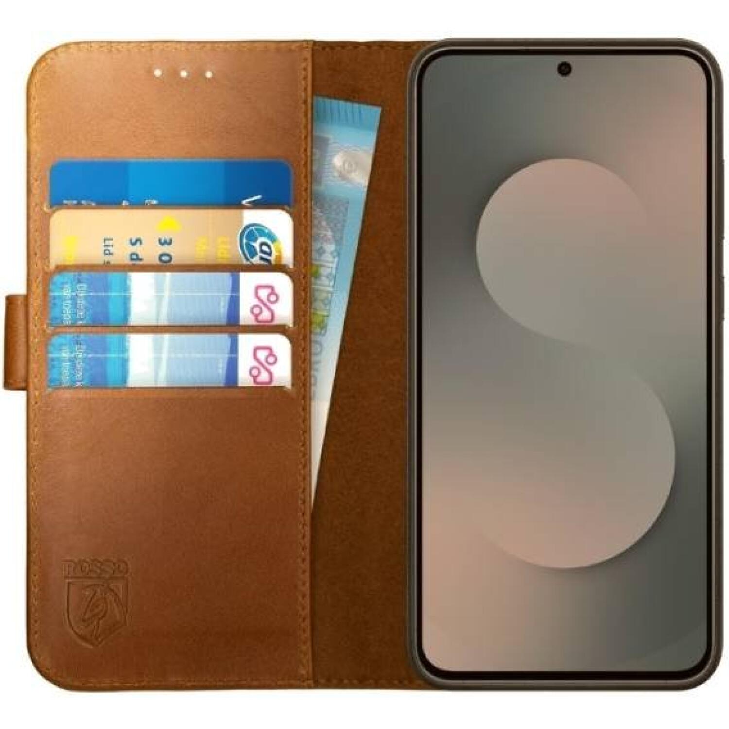 Θήκη Samsung Galaxy S25 FE Rosso Deluxe Δερμάτινο Πορτοφόλι Brown