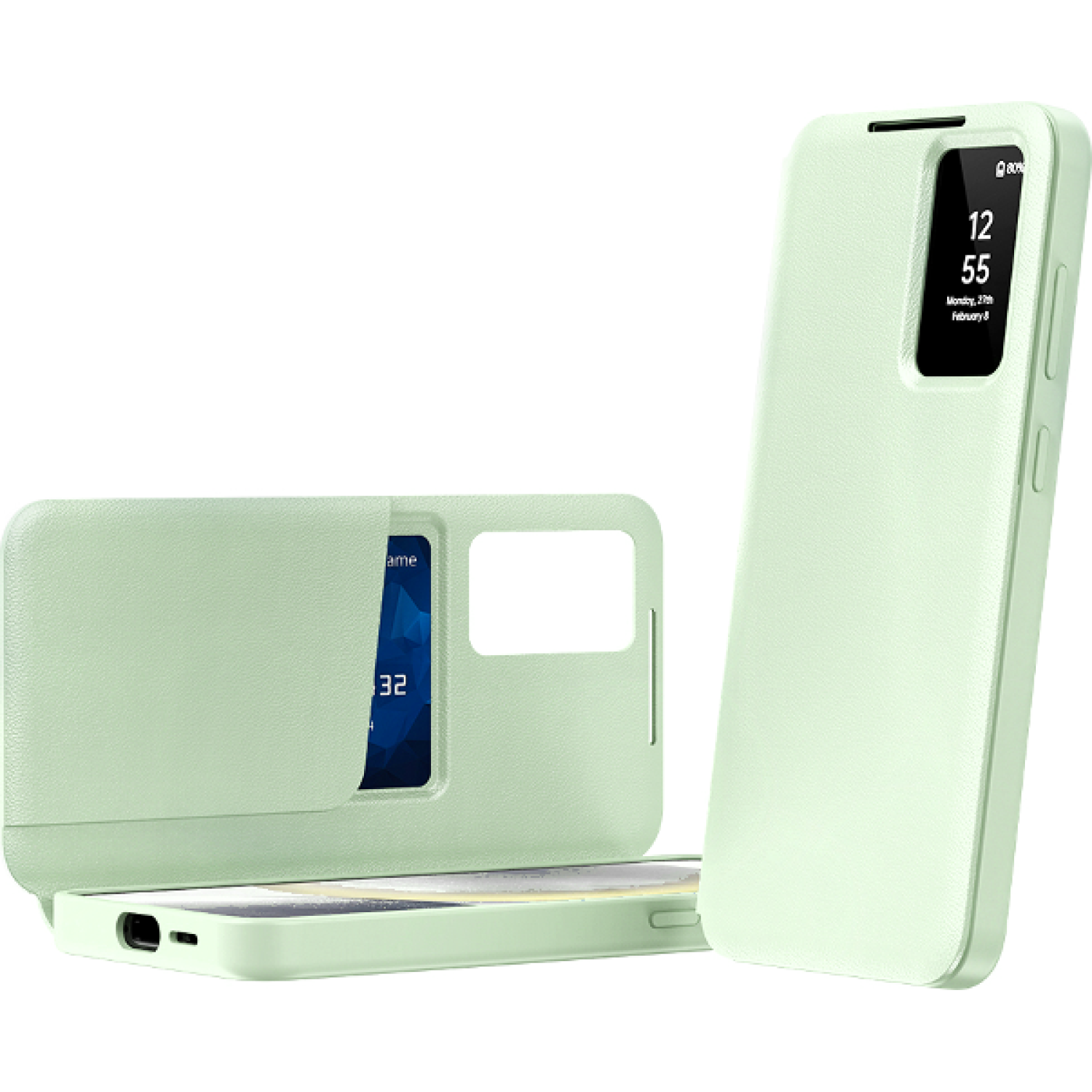 Θήκη Samsung Galaxy S25 FE Techsuit SmartView Series Flip με Ενεργό Πορτάκι Green