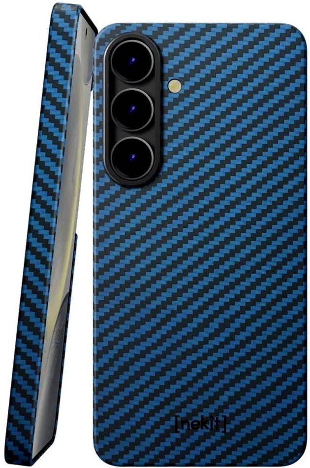 Θήκη Samsung Galaxy S25 Nekit Fiber Σκληρή με MagSafe Aramid Fiber 1mm 1500D Kevlar Blue