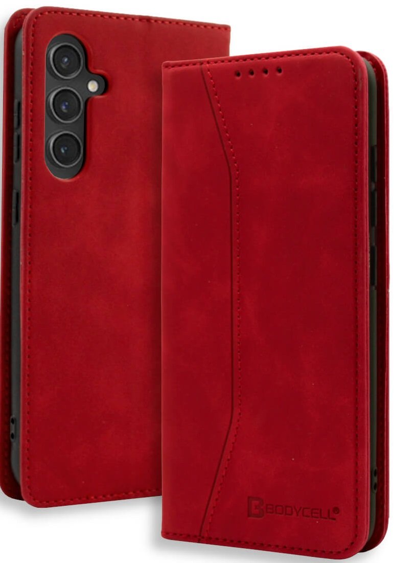 Θήκη Samsung Galaxy S25 Plus Bodycell Book Case Πορτοφόλι Red