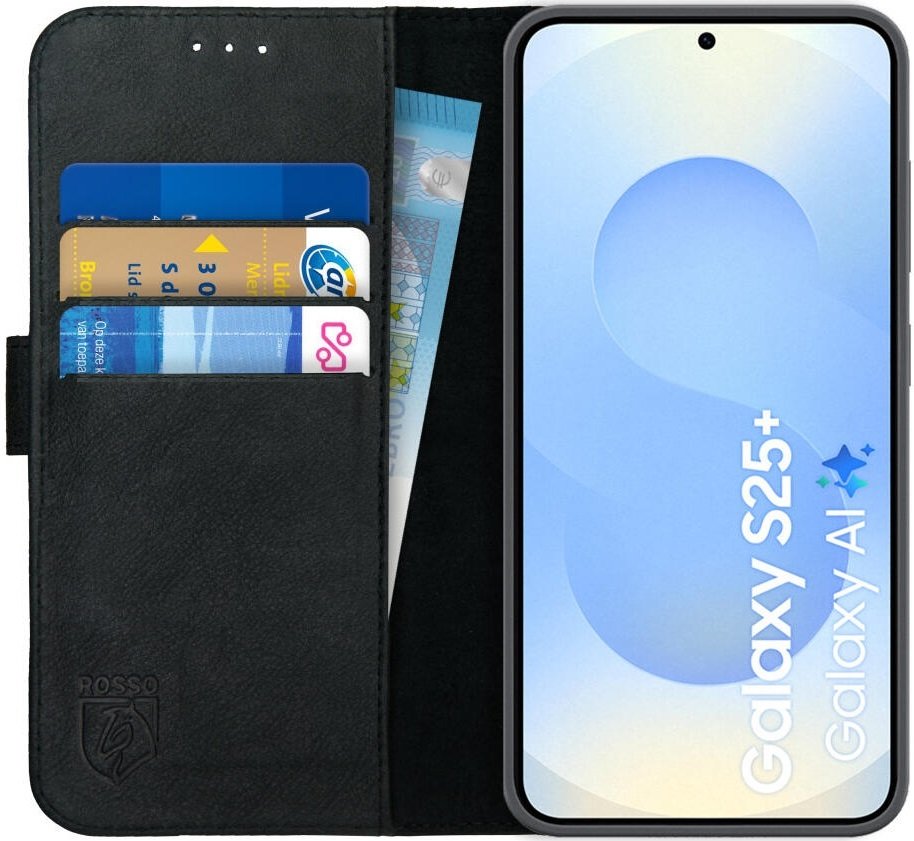 Θήκη Samsung Galaxy S25 Plus Rosso Deluxe Δερμάτινο Πορτοφόλι Black