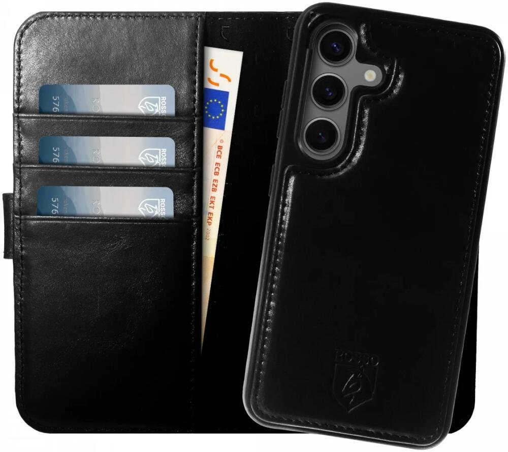 Θήκη Samsung Galaxy S25 Plus Rosso Elite Δερμάτινο Πορτοφόλι με MagSafe Black