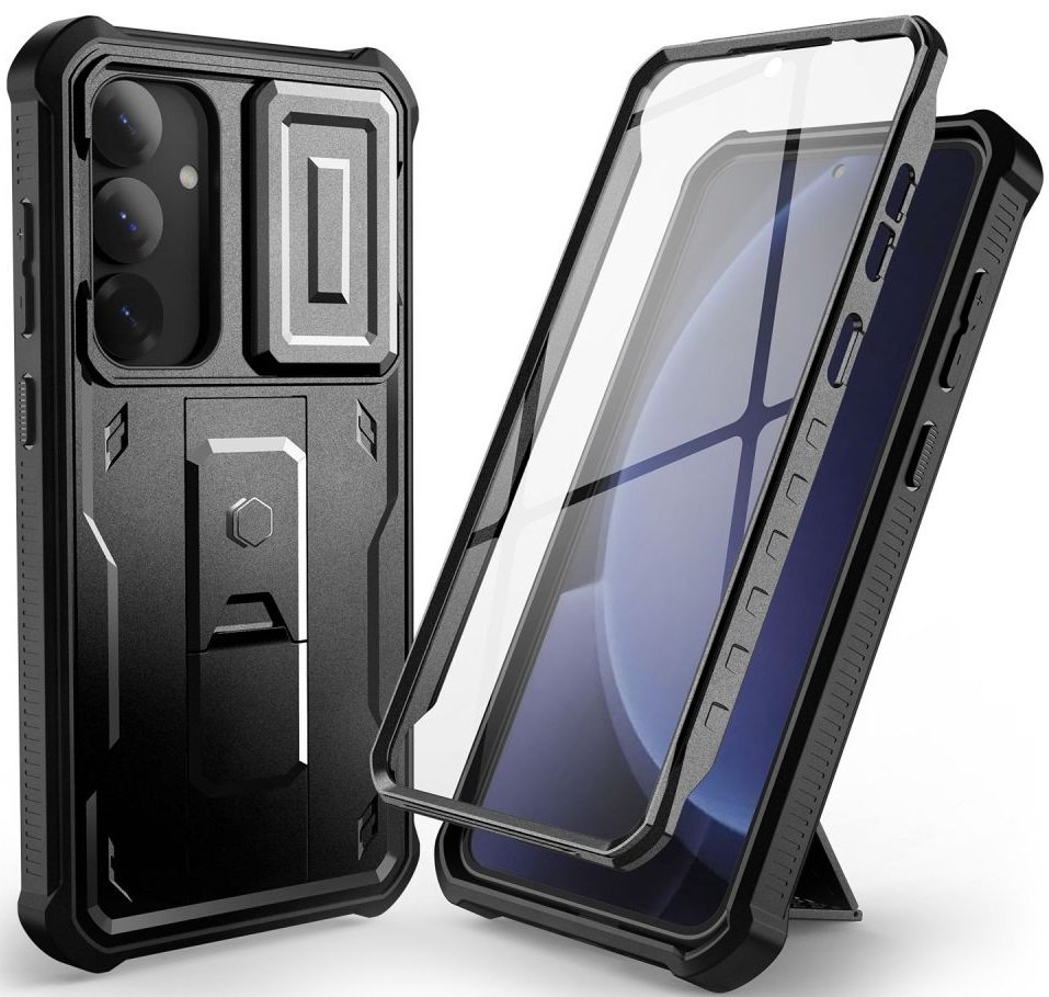Θήκη Samsung Galaxy S25 Plus Tech-Protect Kevlar Cam Plus Full Body 360° Ανθεκτική με Κάλυμμα για την Κάμερα Black