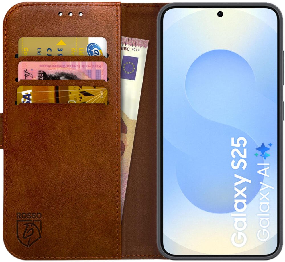 Θήκη Samsung Galaxy S25 Rosso Element PU Πορτοφόλι Brown