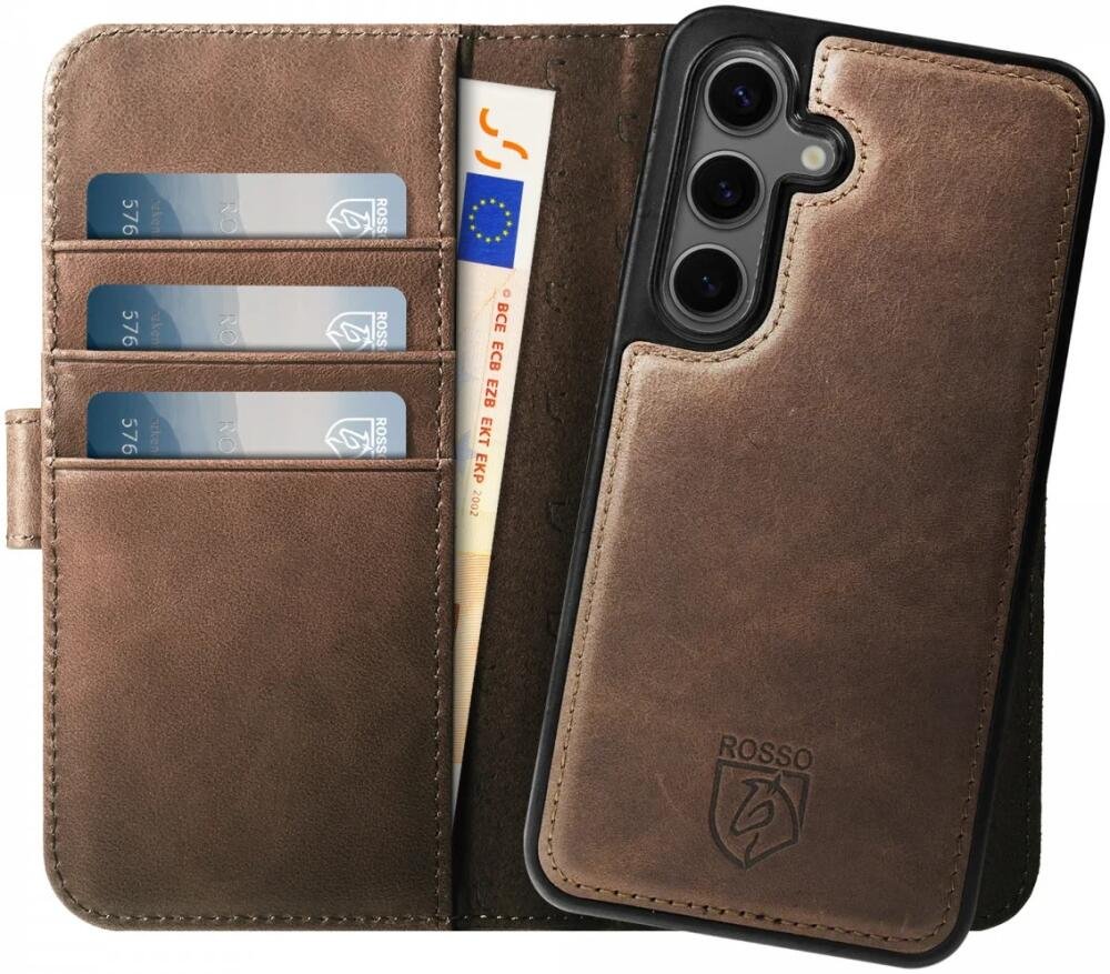 Θήκη Samsung Galaxy S25 Rosso Elite Δερμάτινο Πορτοφόλι με MagSafe Brown