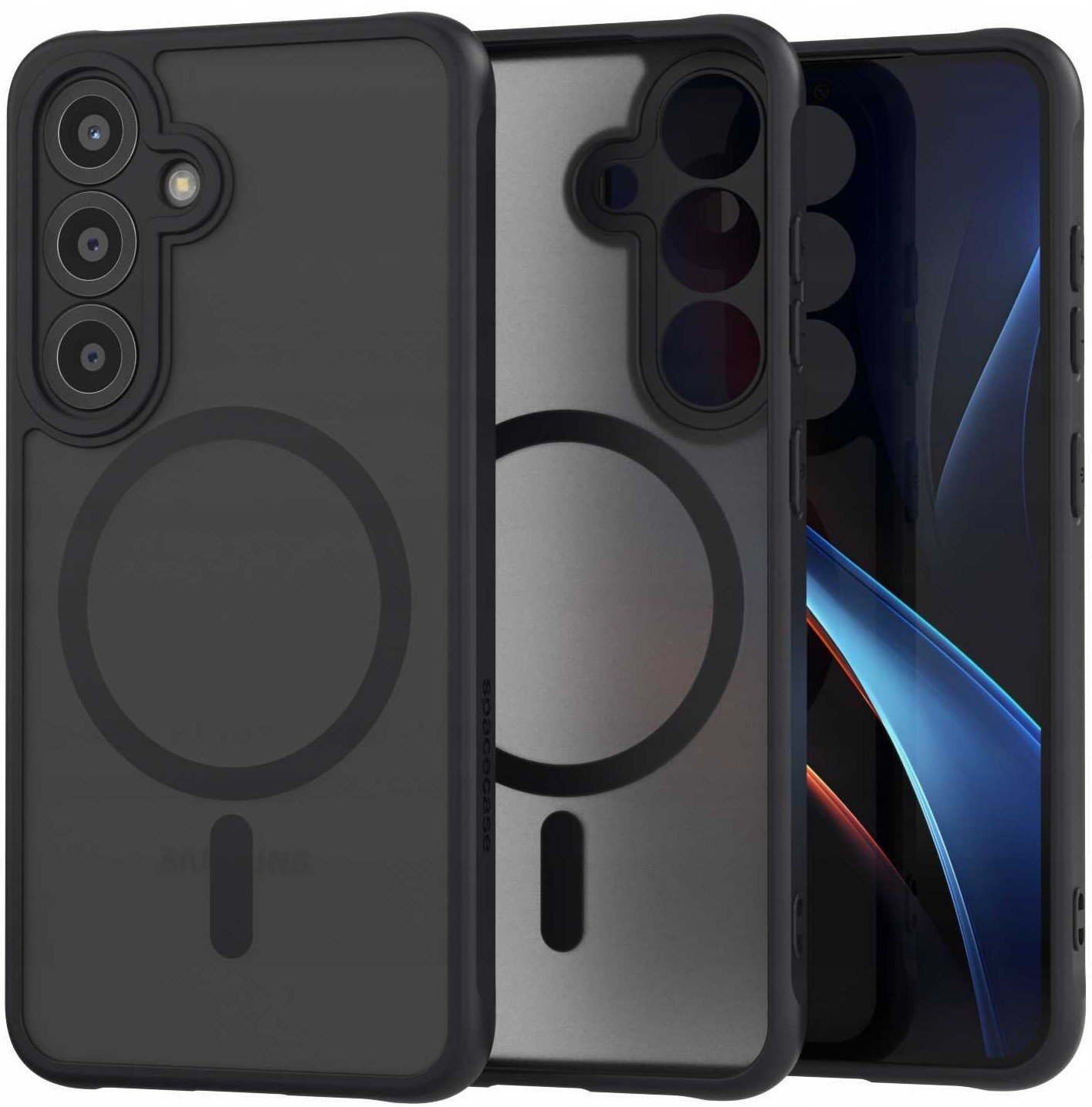 Θήκη Samsung Galaxy S25 Spacecase Hybrid MagSafe Σκληρή Ημιδιάφανη με MagSafe Black