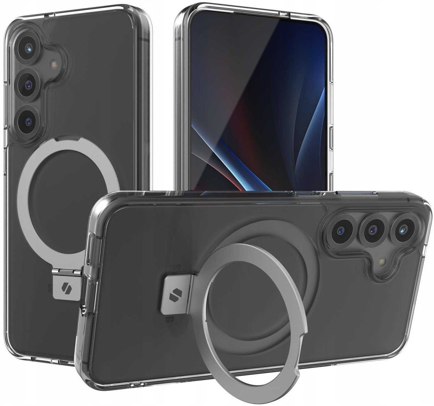 Θήκη Samsung Galaxy S25 Spacecase Ring Pro Mag Σκληρή με MagSafe & KickStand Clear