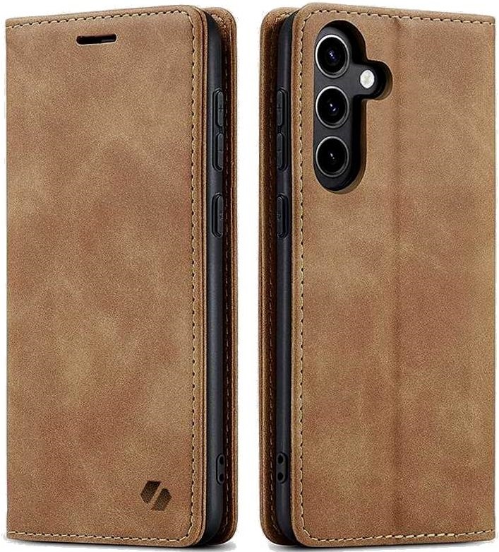 Θήκη Samsung Galaxy S25 Spacecase Wallet Πορτοφόλι Light Brown