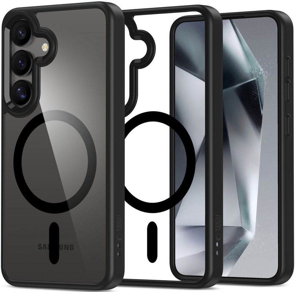 Θήκη Samsung Galaxy S25 Tech-Protect MagMat Σκληρή Διάφανη με MagSafe Black / Clear