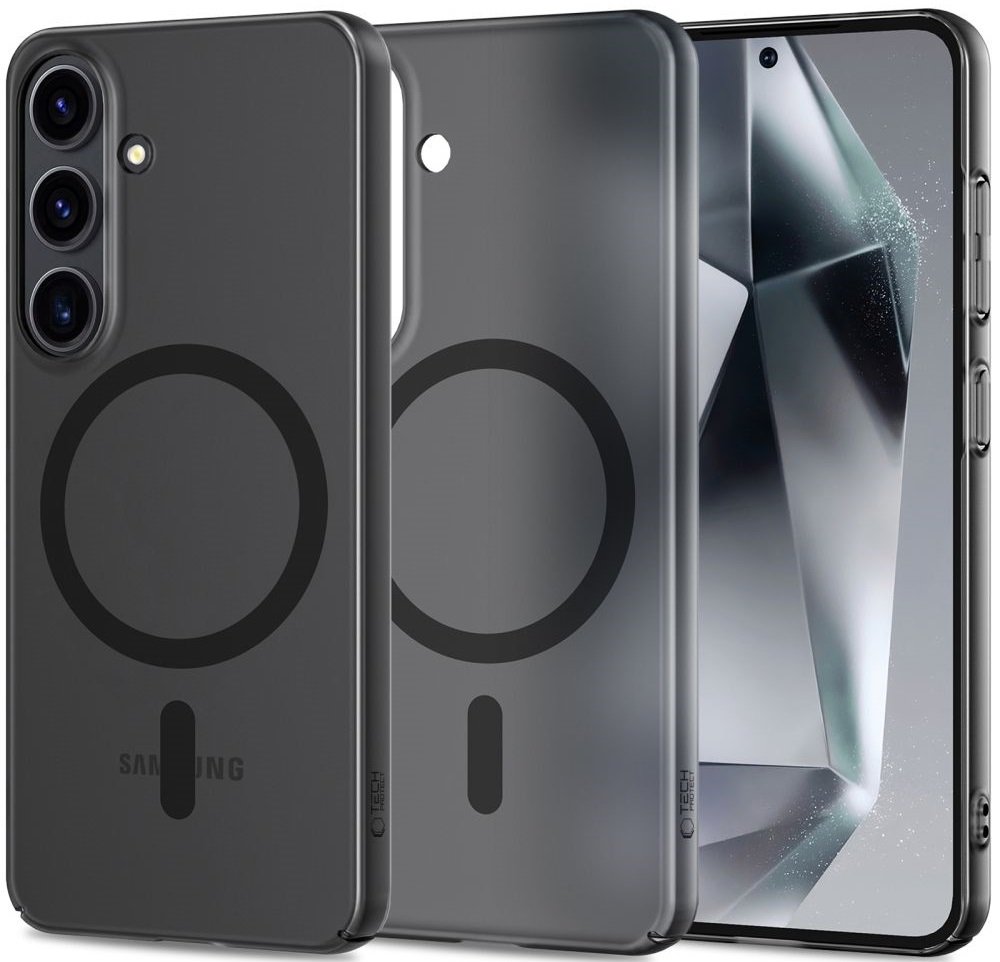 Θήκη Samsung Galaxy S25 Tech-Protect MagSlim Σκληρή Ημιδιάφανη με MagSafe Matte / Black