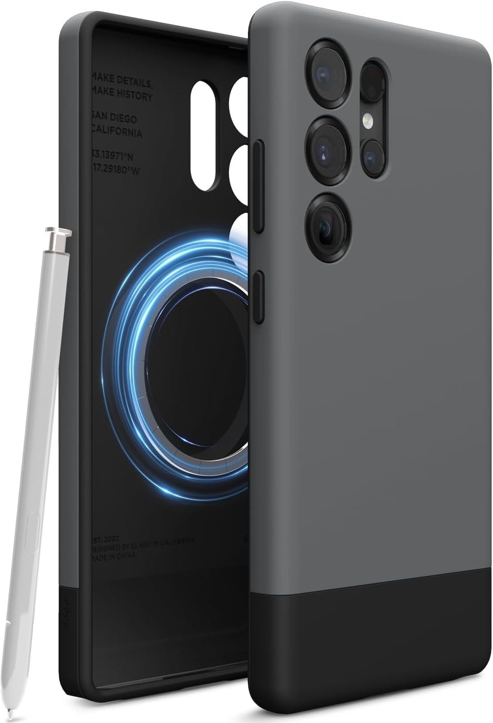 Θήκη Samsung Galaxy S25 Ultra Elago Magnetic Glide Σκληρή με MagSafe Dark Grey / Black