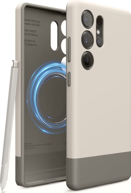 Θήκη Samsung Galaxy S25 Ultra Elago Magnetic Glide Σκληρή με MagSafe Stone / Medium Grey