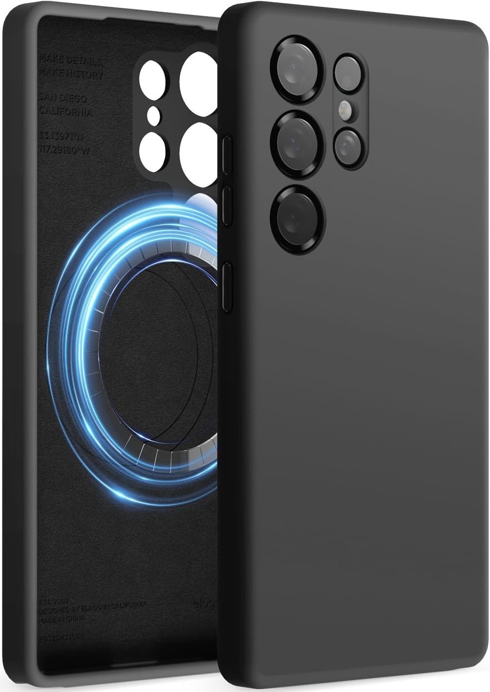 Θήκη Samsung Galaxy S25 Ultra Elago Magnetic Silicone Case Premium Σιλικόνης με MagSafe Black