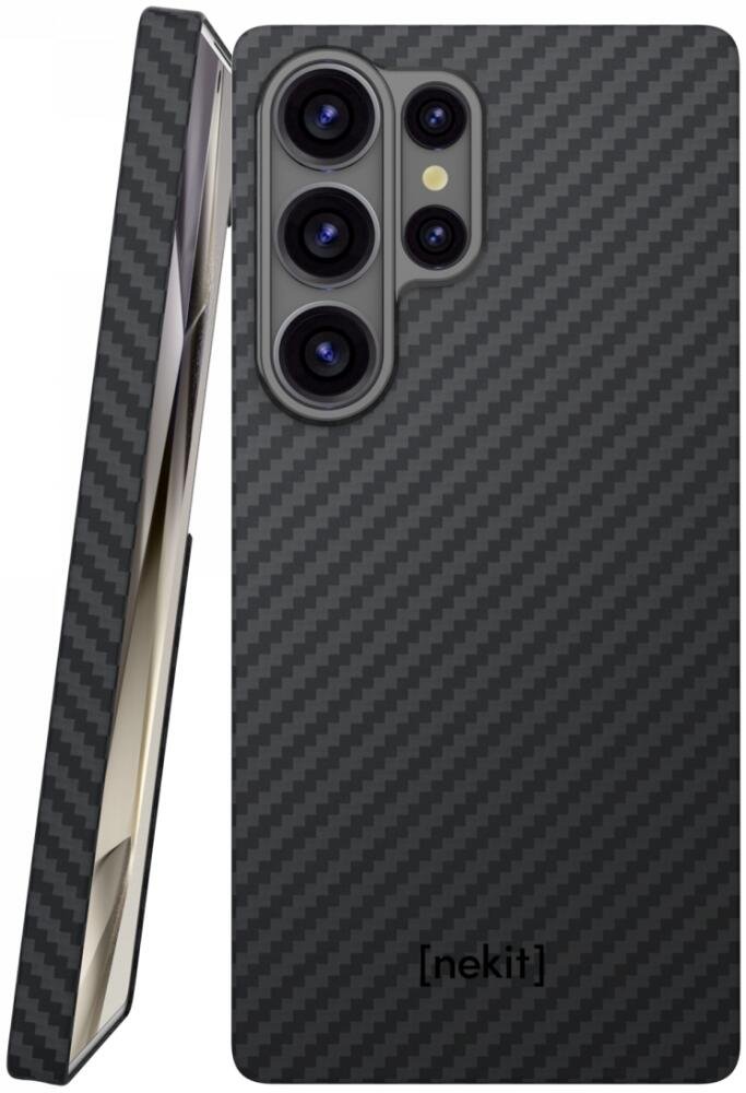 Θήκη Samsung Galaxy S25 Ultra Nekit Fiber Σκληρή με MagSafe Aramid Fiber 1mm 1500D Kevlar Black