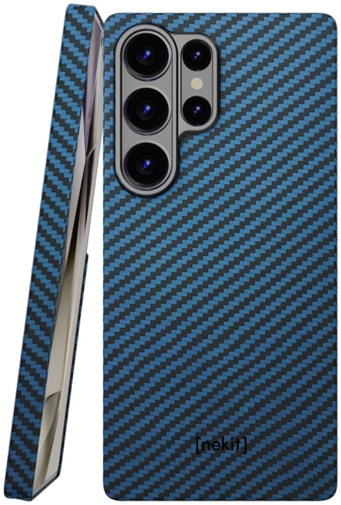 Θήκη Samsung Galaxy S25 Ultra Nekit Fiber Σκληρή με MagSafe Aramid Fiber 1mm 1500D Kevlar Blue