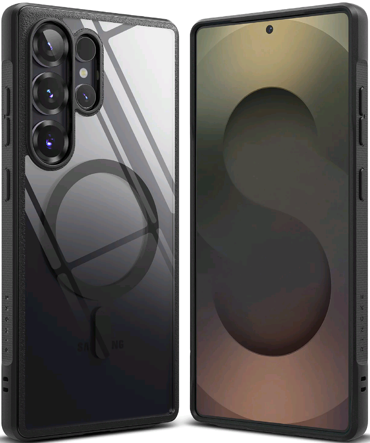 Θήκη Samsung Galaxy S25 Ultra Ringke Fusion Bold Magnetic Σκληρή Διάφανη με TPU Bumper & MagSafe Black