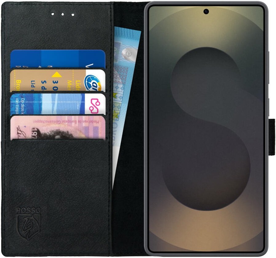 Θήκη Samsung Galaxy S25 Ultra Rosso Deluxe Δερμάτινο Πορτοφόλι Black
