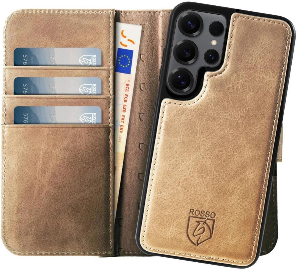 Θήκη Samsung Galaxy S25 Ultra Rosso Elite Δερμάτινο Πορτοφόλι με MagSafe Light Brown