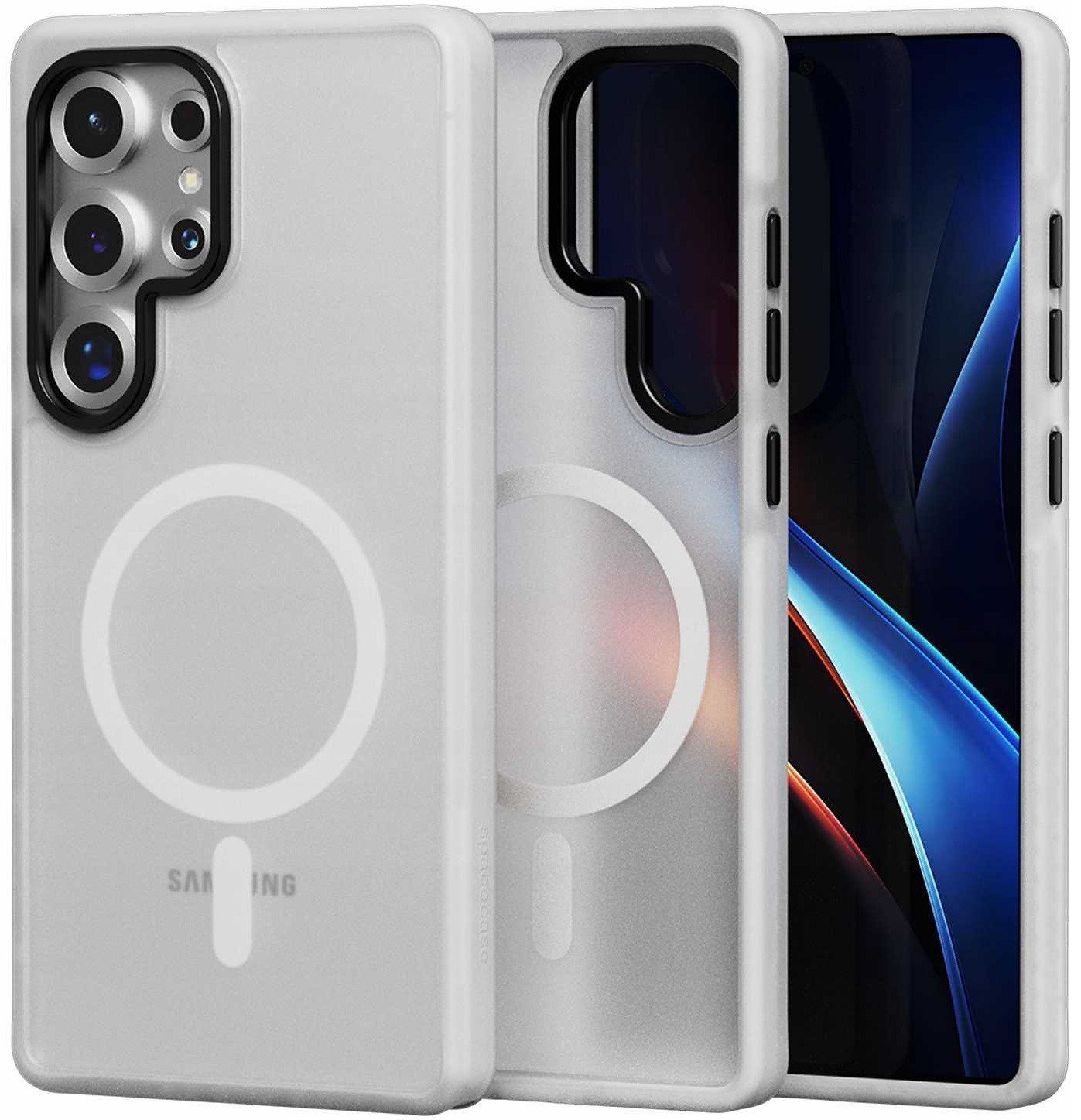 Θήκη Samsung Galaxy S25 Ultra Spacecase Hybrid Fusion Mag Ημιδιάφανη Σκληρή με MagSafe Frost Clear