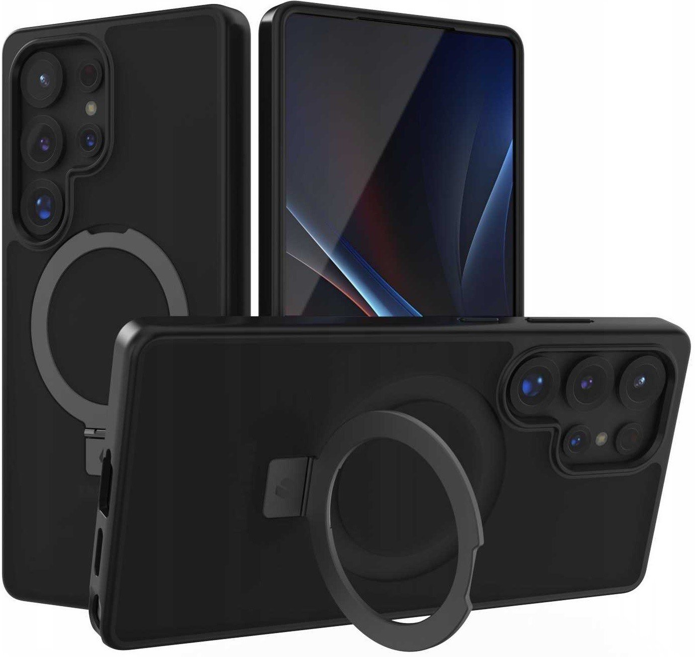 Θήκη Samsung Galaxy S25 Ultra Spacecase Ring Pro Mag Σκληρή με MagSafe & KickStand Black